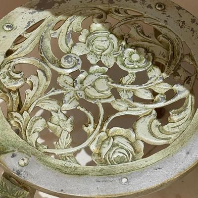 Vintage Wrought Iron Vanity Stool