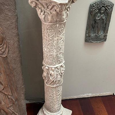 Two Vintage Resin Nine Muses Pedestals