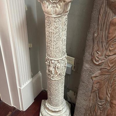 Two Vintage Resin Nine Muses Pedestals