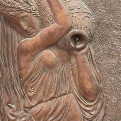 Vintage Ceramic Greek Goddess Wall Art