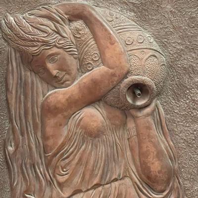 Vintage Ceramic Greek Goddess Wall Art