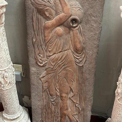 Vintage Ceramic Greek Goddess Wall Art
