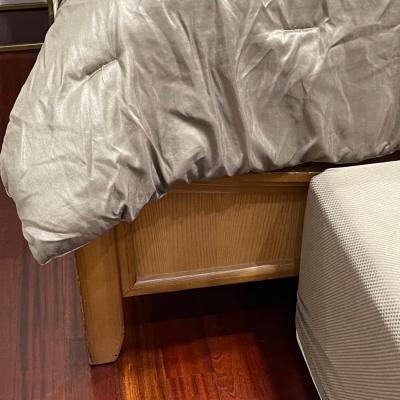 Modern Wood Queen Bed with Firm Foam Mattress