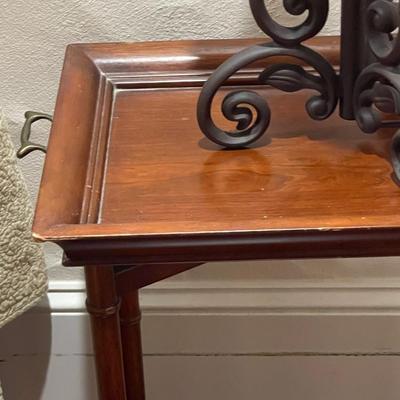 Vintage Regency Bamboo Leg Accent Table
