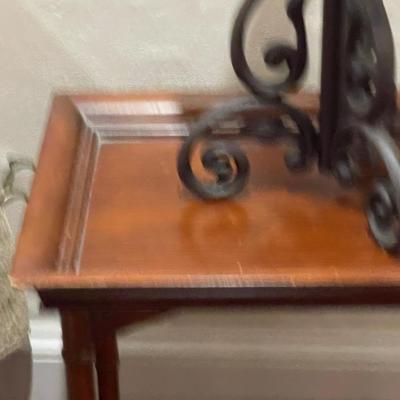 Vintage Regency Bamboo Leg Accent Table