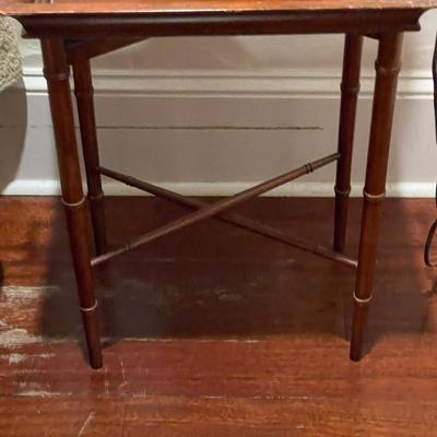 Vintage Regency Bamboo Leg Accent Table