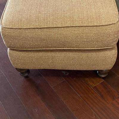 Vintage Ottoman with Wood Legs
