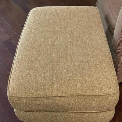 Vintage Ottoman with Wood Legs