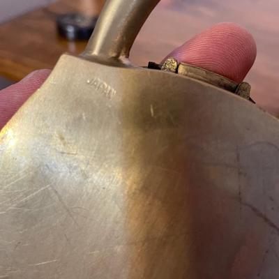 Brass Lock and Brass Fire Starter and Snuff Pot