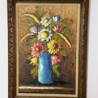 Large Original Painting Signed Mario