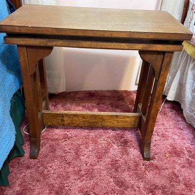 Small Oak Side Table with Flip Top