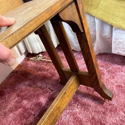 Small Oak Side Table with Flip Top