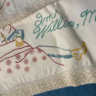 Embroidered Pillow Cases Lot of at Least 10