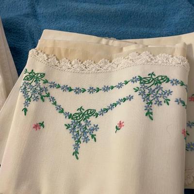 Embroidered Pillow Cases Lot of at Least 10
