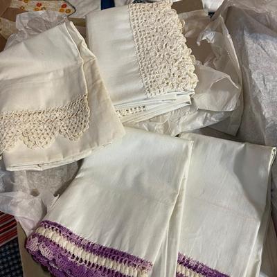 Embroidered Pillow Cases Lot of at Least 10