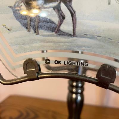 Lamp with Indigenous Scene