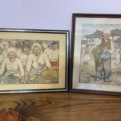 Signed Prints Asian Lot of 2