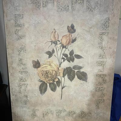 Floral Wrapped Canvas