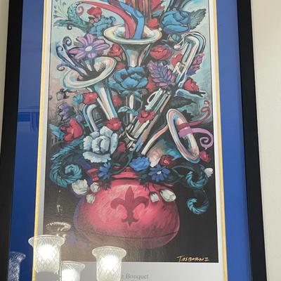 Terrance Osborn "Jazz Bouquet" Signed Lithograph