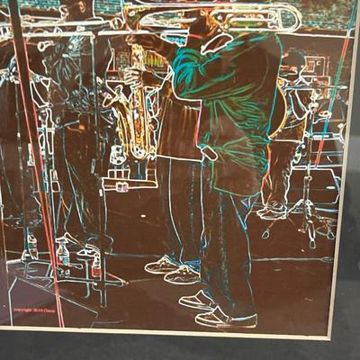 Two Trombone Shorty Framed Art Pieces by Louisiana Artist