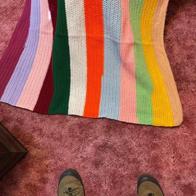 Vintage Crocheted Throw Twin Bed Size
