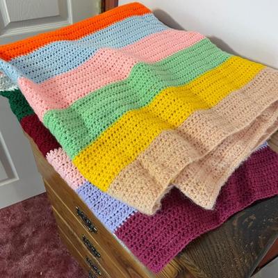 Vintage Crocheted Throw Twin Bed Size