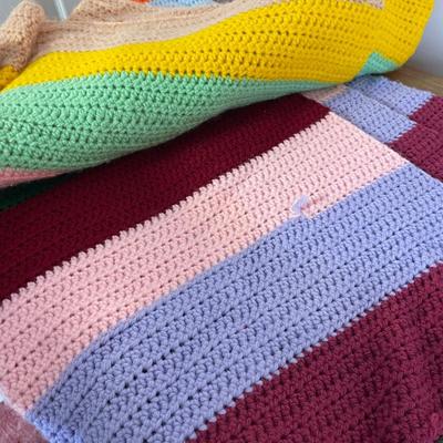 Vintage Crocheted Throw Twin Bed Size