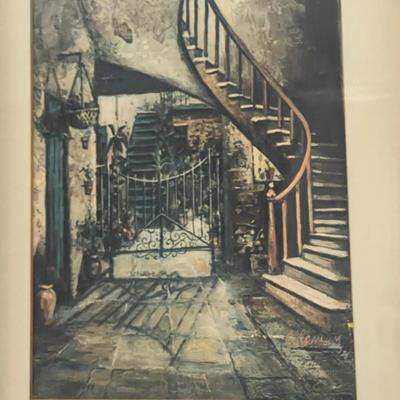 Picture of a Spiral Staircase in a Courtyard