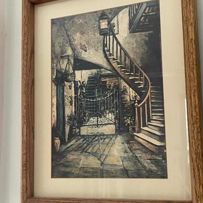 Picture of a Spiral Staircase in a Courtyard