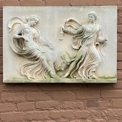 Concrete Plaque - Relief from the Temple of Nikai - Leading Bull to Altar