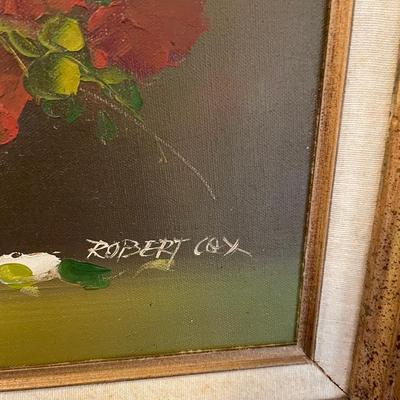 Original Painting of Roses Signed Robert Cox