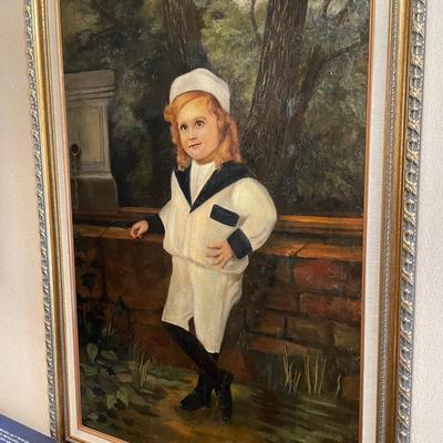 Antique Original Oil Painting Signed