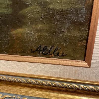 Antique Original Oil Painting Signed