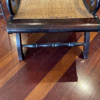 1990's Rattan Scroll Arm Plantation Chair