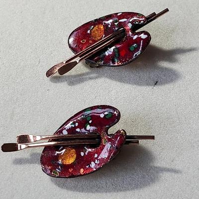 Vintage Matisse Copper Earrings