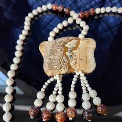 Picture Jasper and Bead Necklace