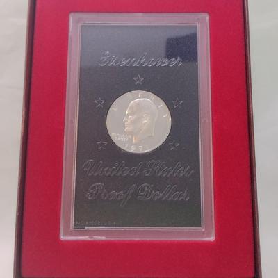 1971 U.S. Mint Eisenhauer Proof Silver Dollar in Brown Box (#284)