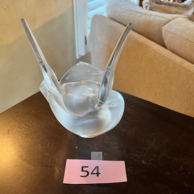 Lalique Doves Flower aranger vase