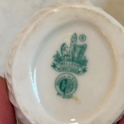 Belleek Shell cream & Sugar