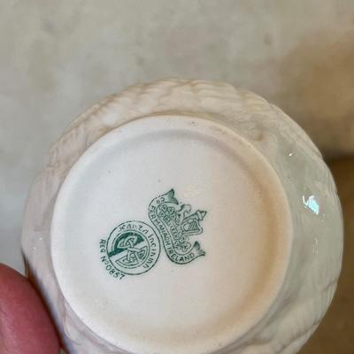 Belleek Nautilus cream & sugar