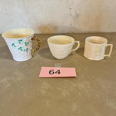Belleek collection of mugs