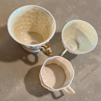 Belleek collection of mugs