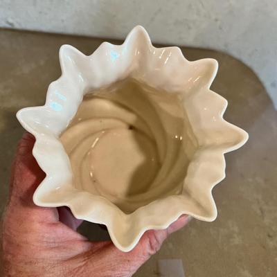 Vintage Belleek Applique Vase
