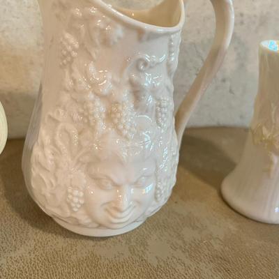 Lot of 3 Belleek Vases/ Ewers