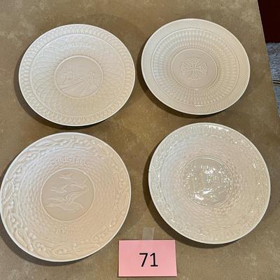 Belleek Christmas Plate set