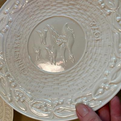 Belleek Christmas Plate set