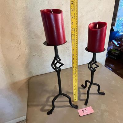 Wrought Iron Candlesticks