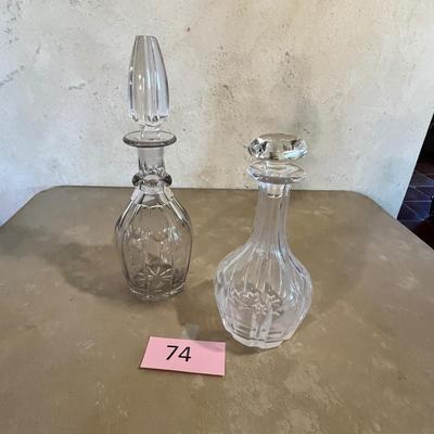 Set of Lead Crystal Decanters