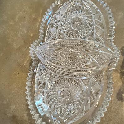 2 cut glass vintage pieces