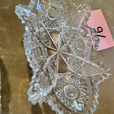 2 cut glass vintage pieces
